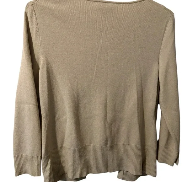 Ann Taylor  loft cardigan medium Iridescent Sequins Around Collar - Picture 2 of 5